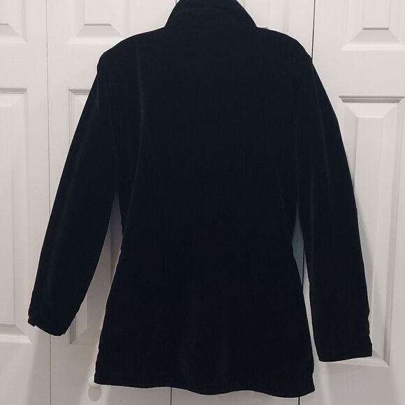 NILS Vintage 90s Retro Black Ski Jacket Reversible Velvet Size 12 - Picture 9 of 12